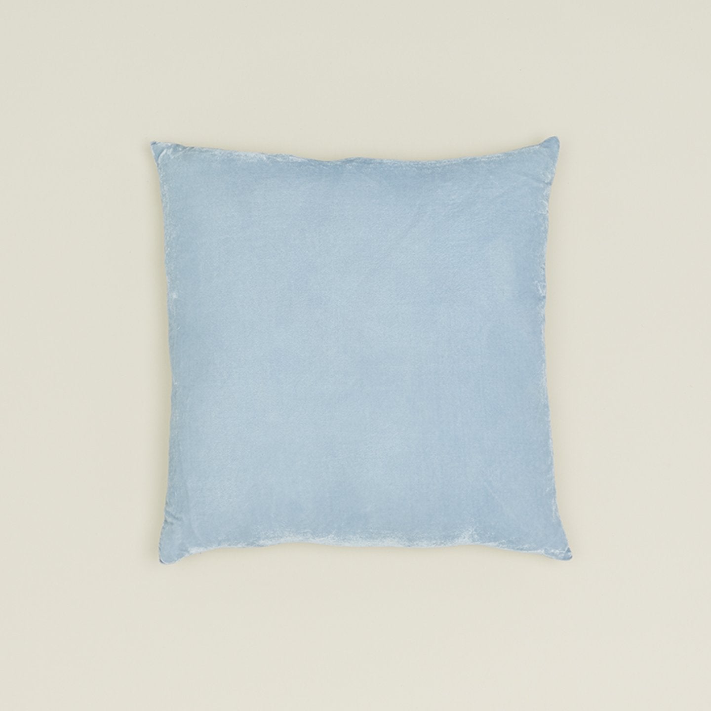 Reversible Velvet + Linen Pillow - Sky