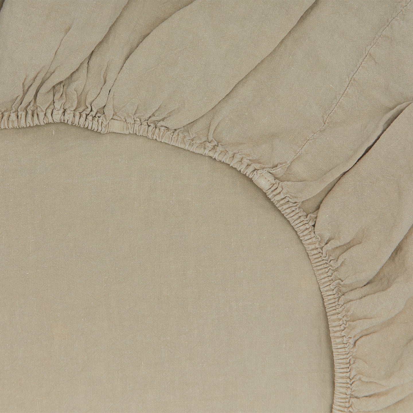 Simple Linen Fitted Sheet - Flax