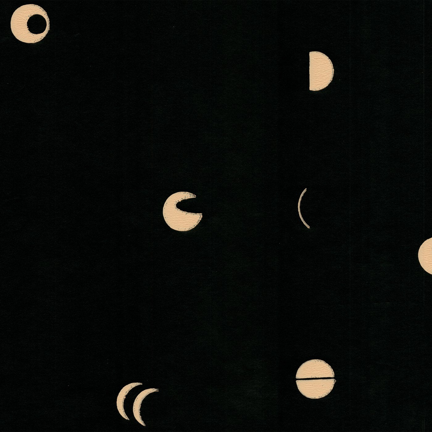 Spaced Moons Wallpaper - Black