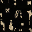 Rubbings Wallpaper - Black