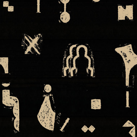 Rubbings Wallpaper - Black