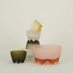 Large Frosted Footed Bowl - Sky