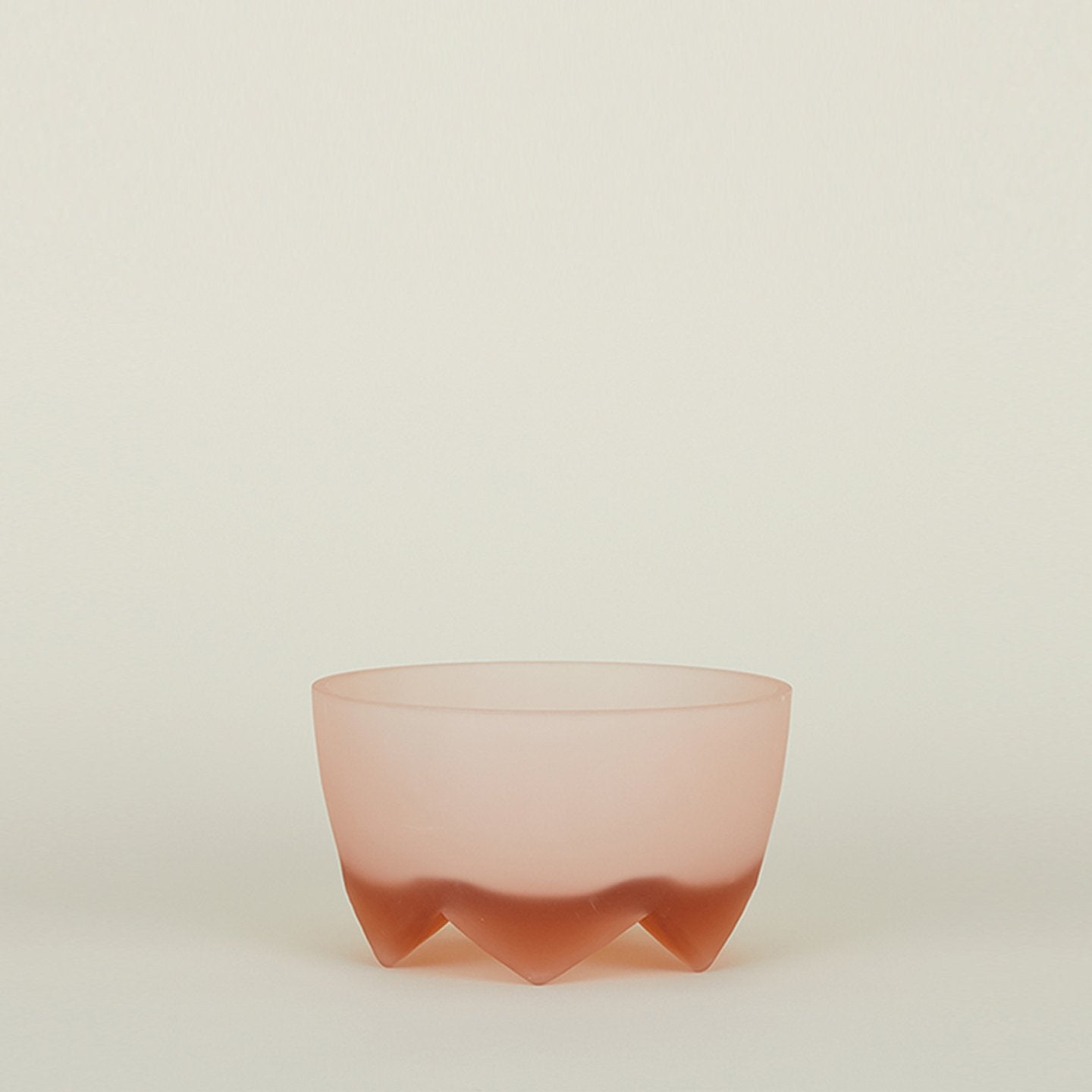 Large Frosted Footed Bowl - Blush