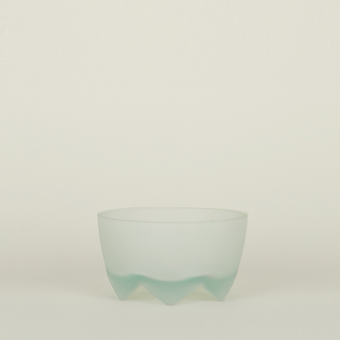 Large Frosted Footed Bowl - Sky