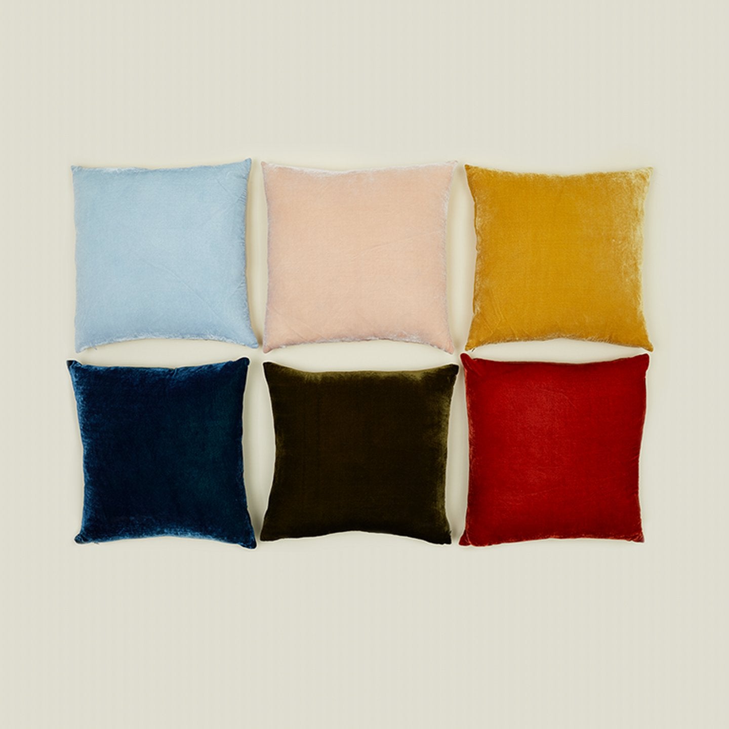 Reversible Velvet + Linen Pillow - Rust