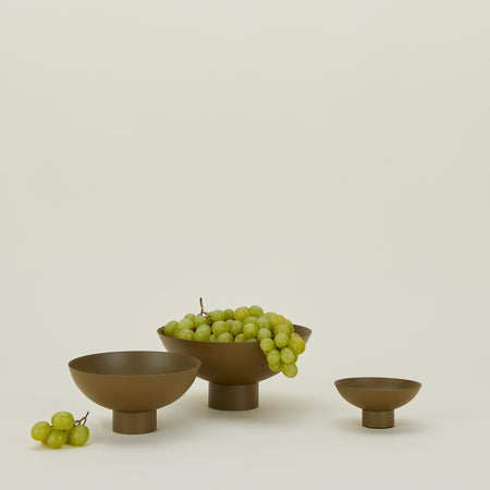 Essential Footed Bowl - Olive (Size: Large)