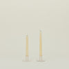 Essential Metal Candle Holders, Set of 2 - Ivory