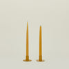 Essential Metal Candle Holders, Set of 2 - Mustard