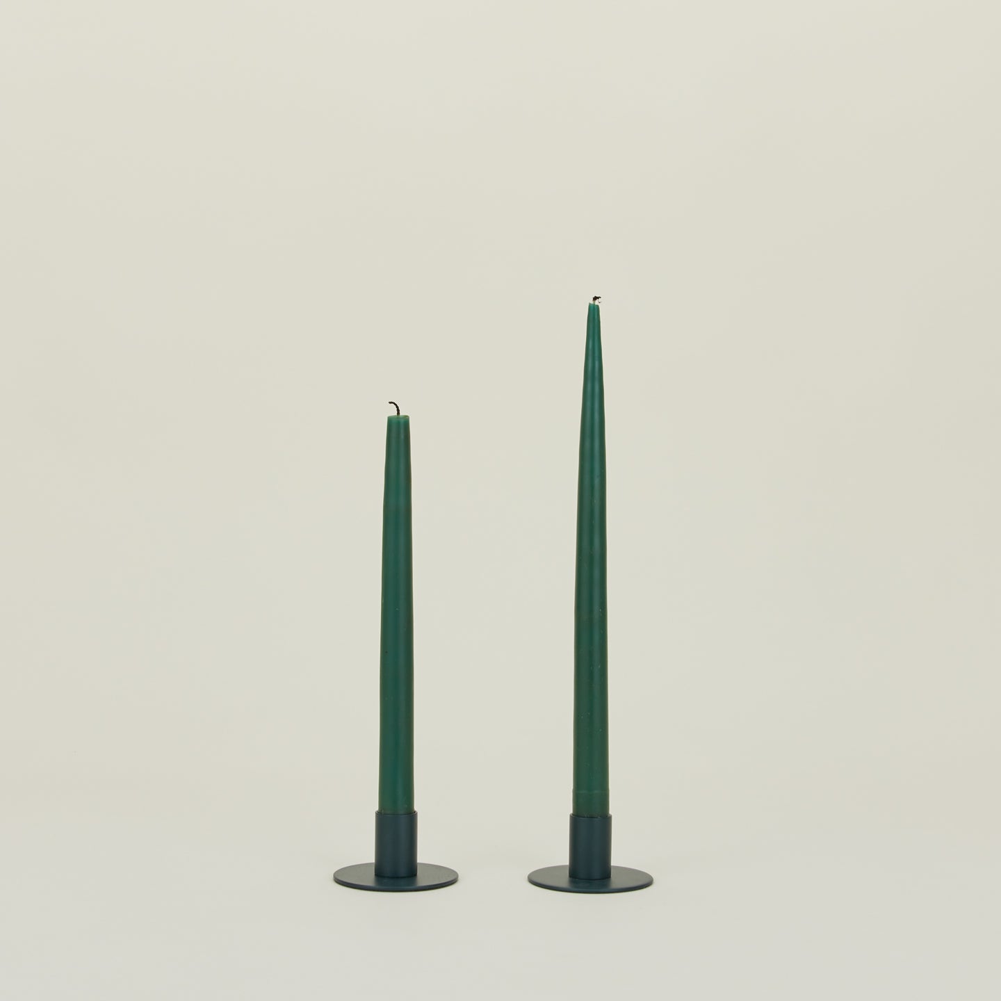 Essential Metal Candle Holders, Set of 2 - Peacock
