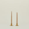 Essential Metal Candle Holders, Set of 2 - Brass