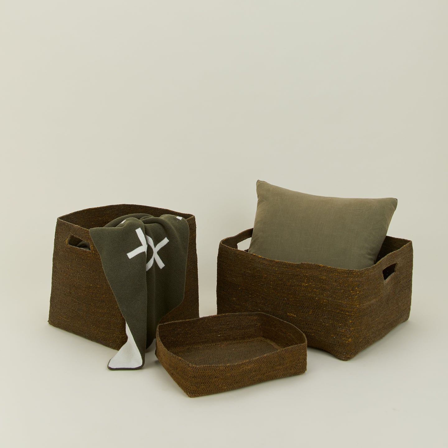 Essential Square Basket - Olive – Hawkins New York