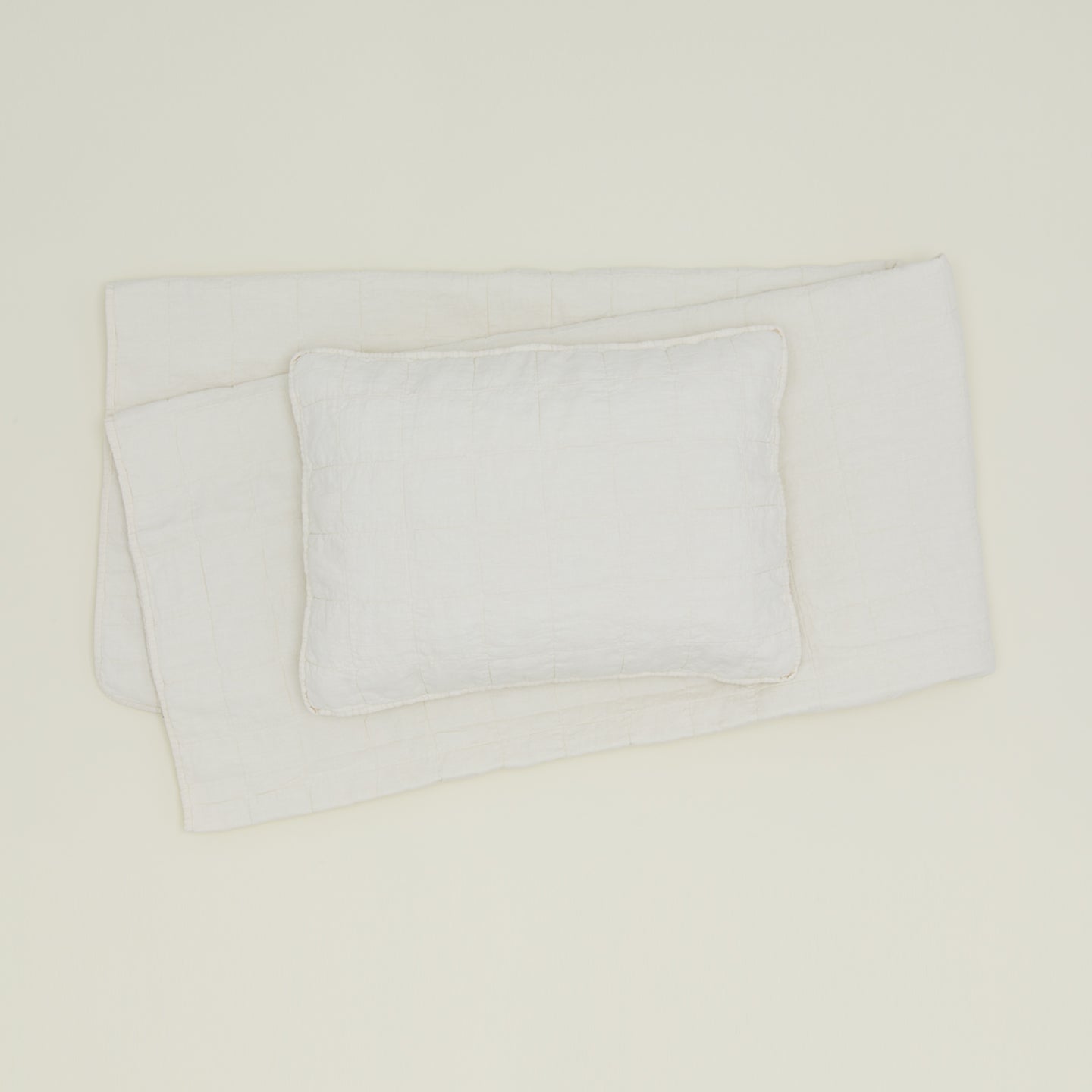 Simple Linen Quilt - Ivory