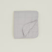 Simple Linen Quilted Throw - Light Grey
