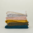 Simple Linen Quilted Throw - Light Grey