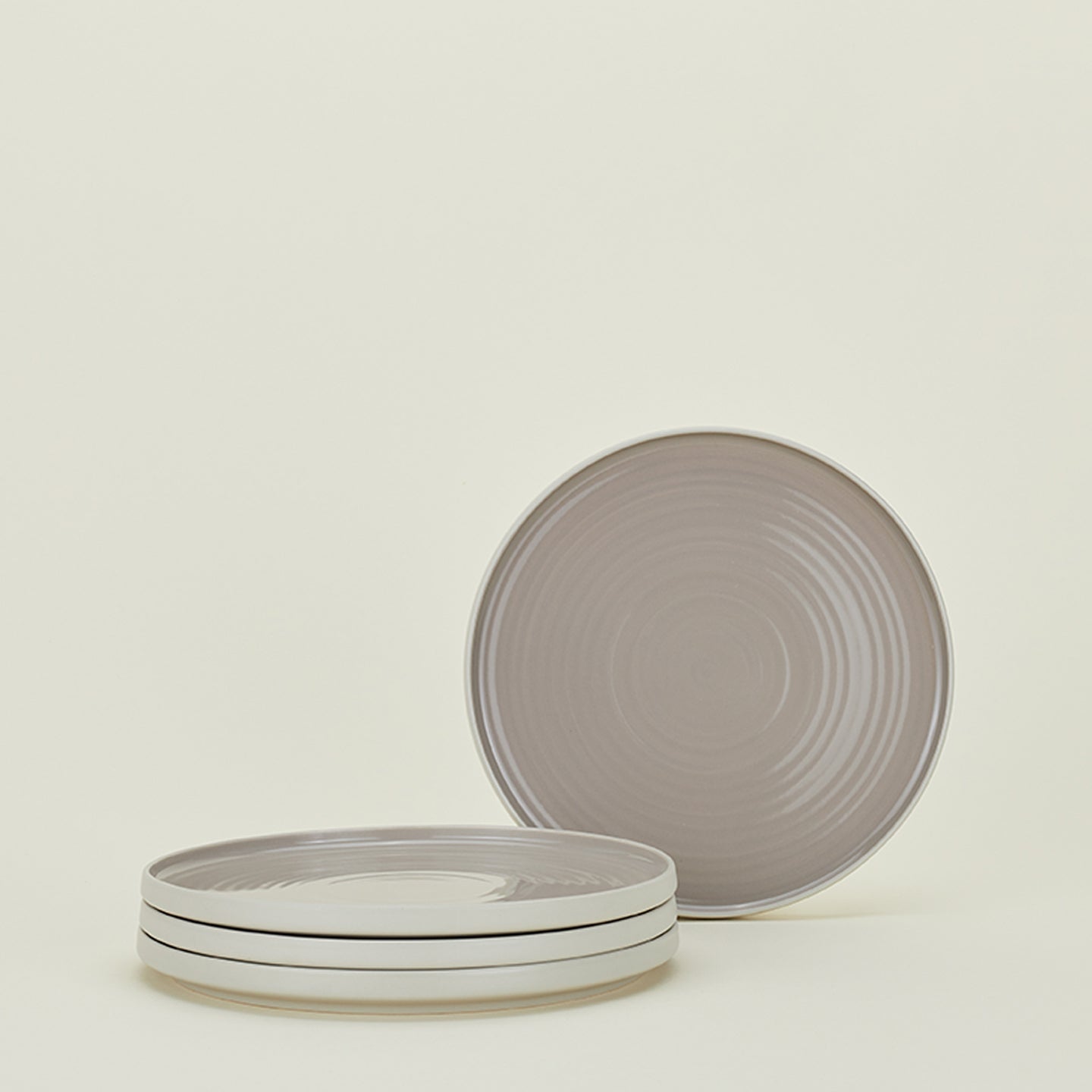 Essential Dinner Plate, Set of 4 - Light Grey