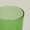 Close up of the rim of the Essential Glass in Green.