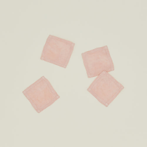 Simple Linen Cocktail Napkins, Set of 4 - Blush
