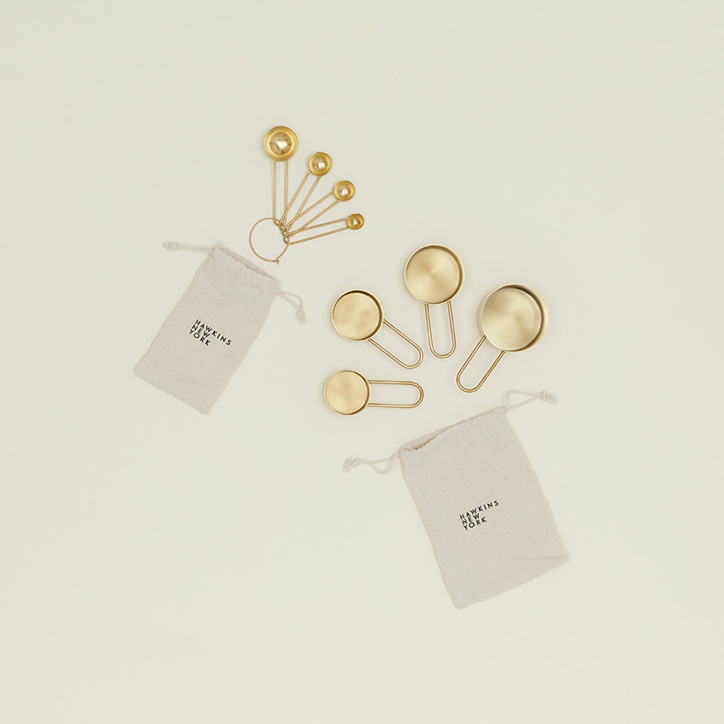 Simple Brass Measuring Spoons + Cups