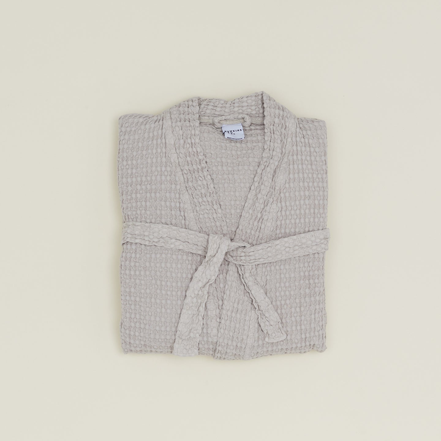 Simple Waffle Bathrobe - Light Grey Small Simple Waffle Bathrobe - Light Grey Small