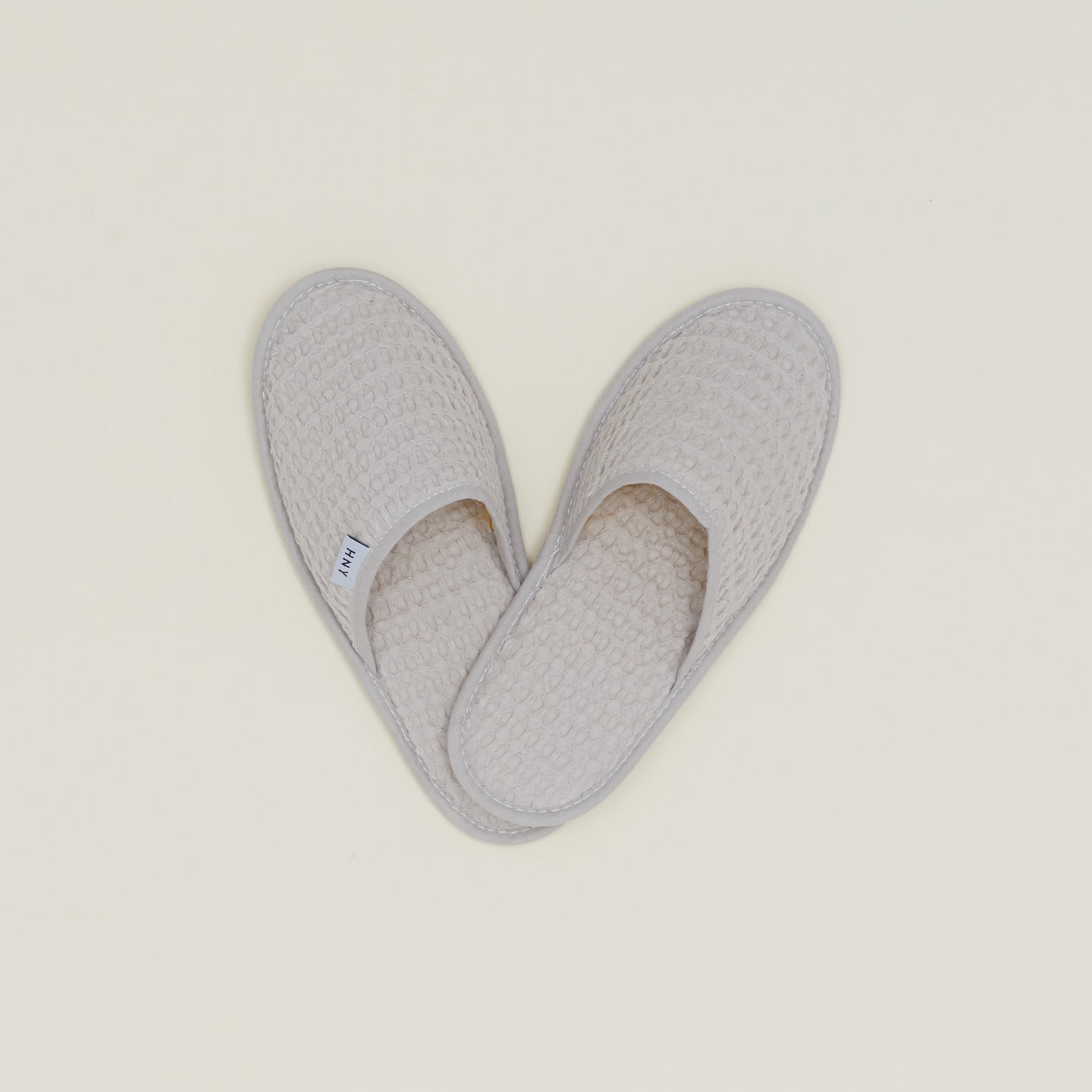 Simple Waffle Slippers - Light Grey