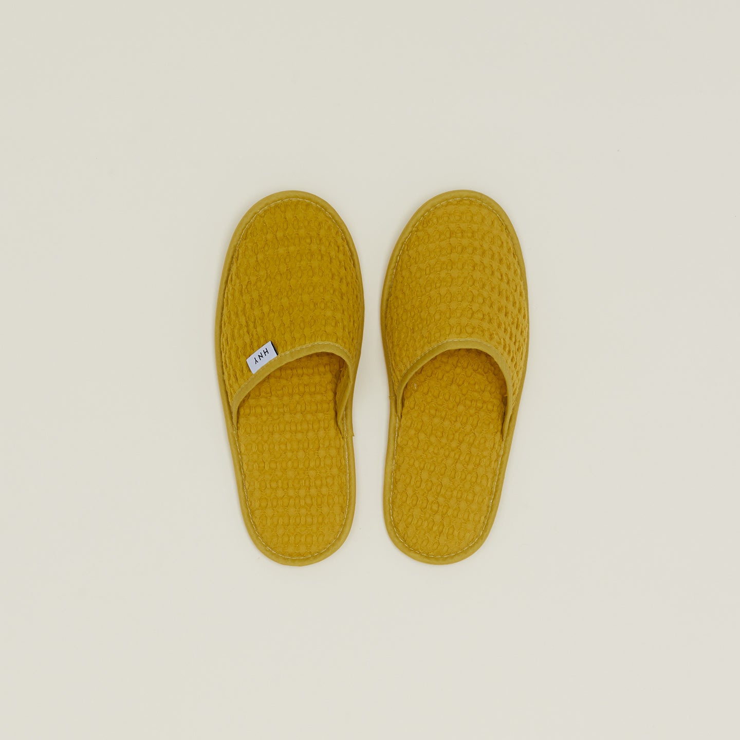Simple Waffle Slippers - Mustard