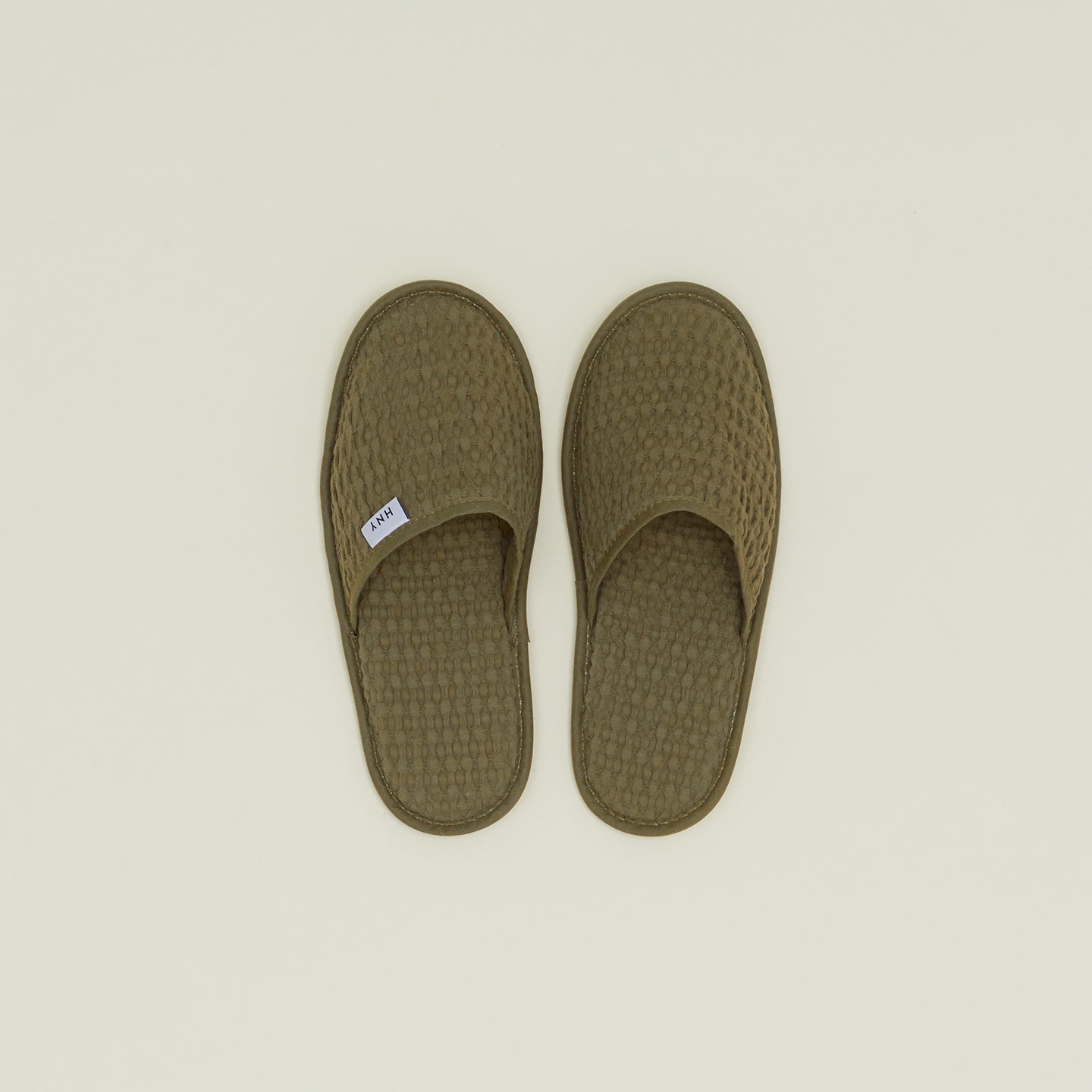 Simple Waffle Slippers - Olive