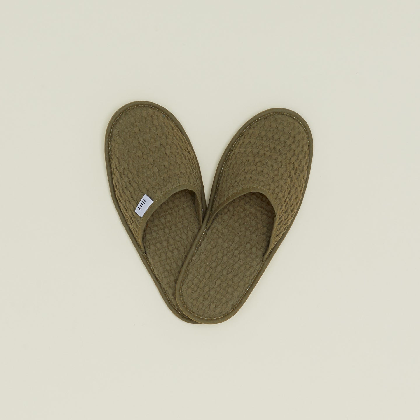 Simple Waffle Slippers - Olive