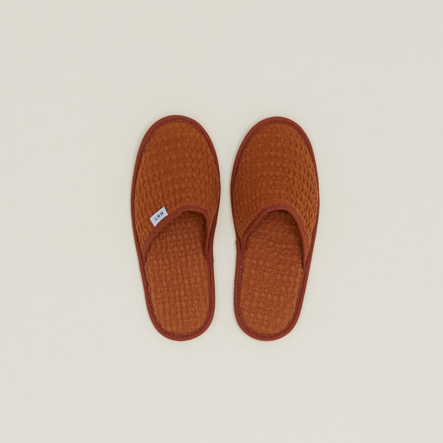 Simple Waffle Slippers - Terracotta
