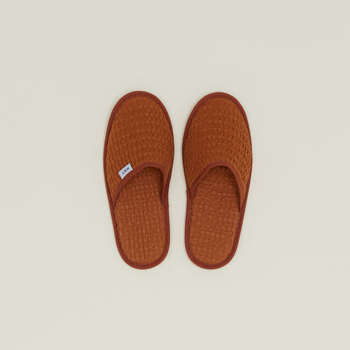 Simple Waffle Slippers - Terracotta