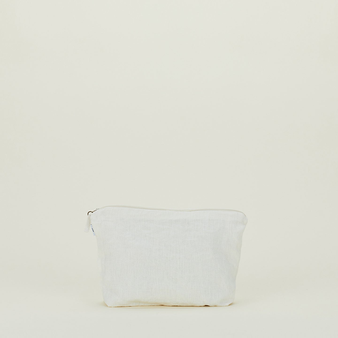 Simple Linen Zipper Pouch - Ivory – Hawkins New York