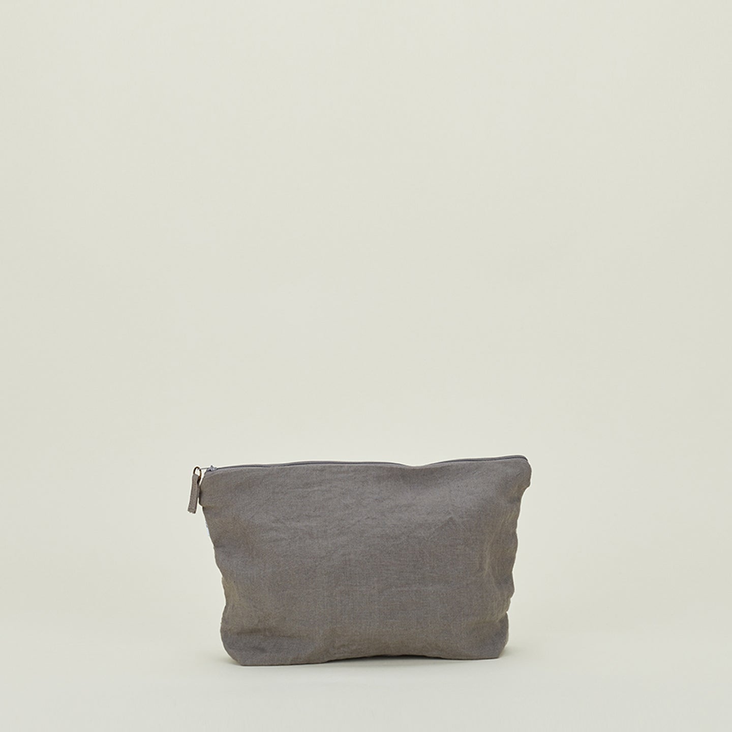 Simple Linen Zipper Pouch - Dark Grey – Hawkins New York