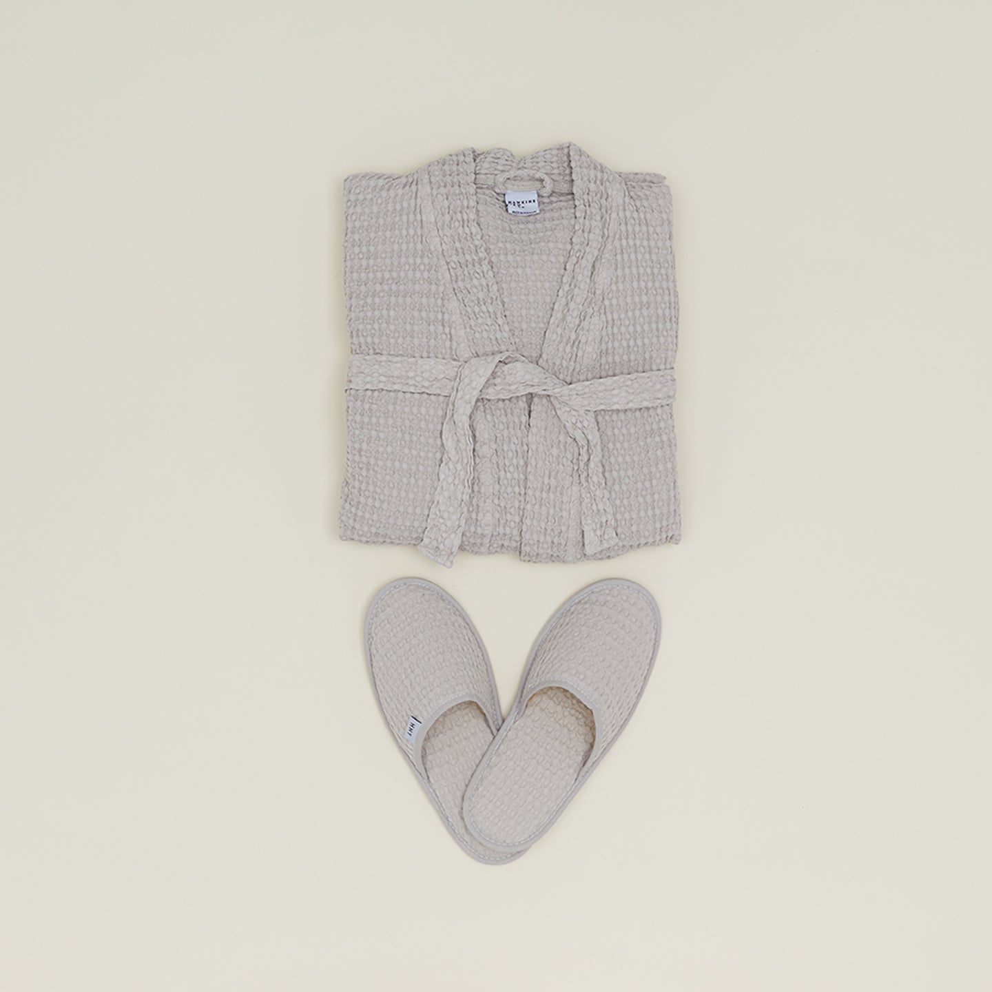 Simple Waffle Slippers - Light Grey