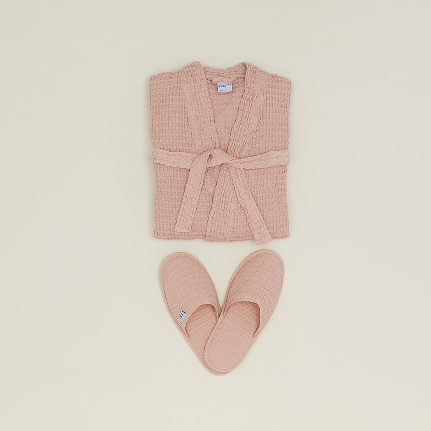 Simple Waffle Bathrobe - Blush – Hawkins New York
