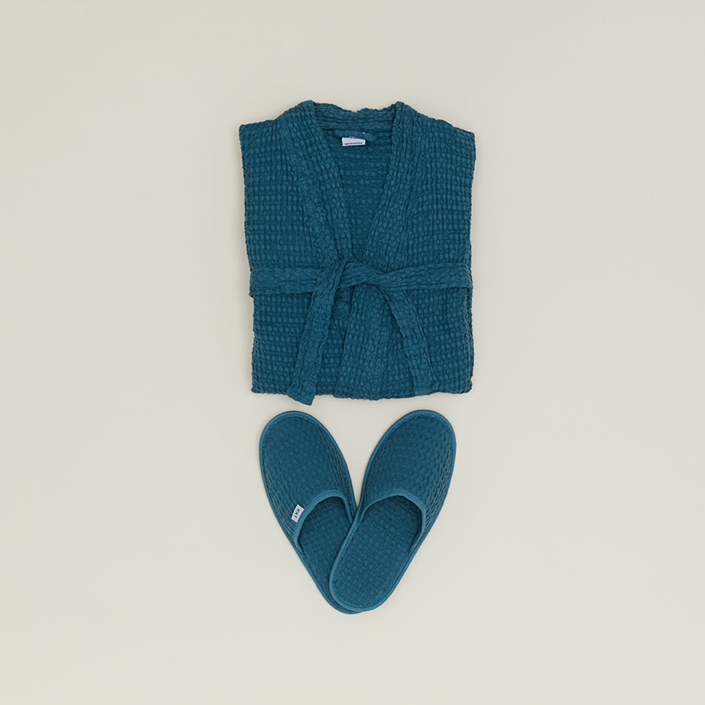 Simple Waffle Slippers - Peacock
