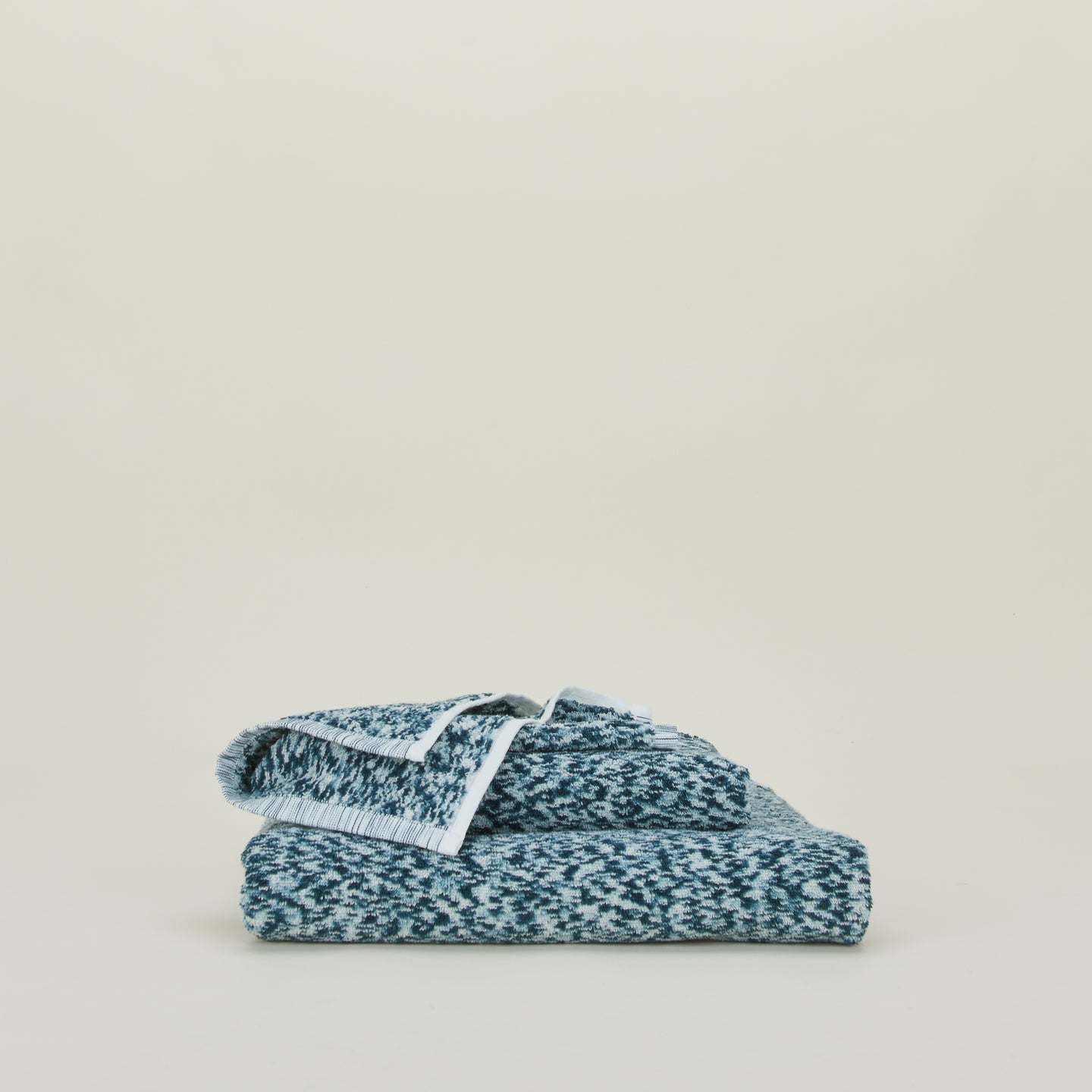Space Dye Terry Towel - Peacock ( washcloth)