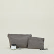 Simple Linen Zipper Pouch - Dark Grey