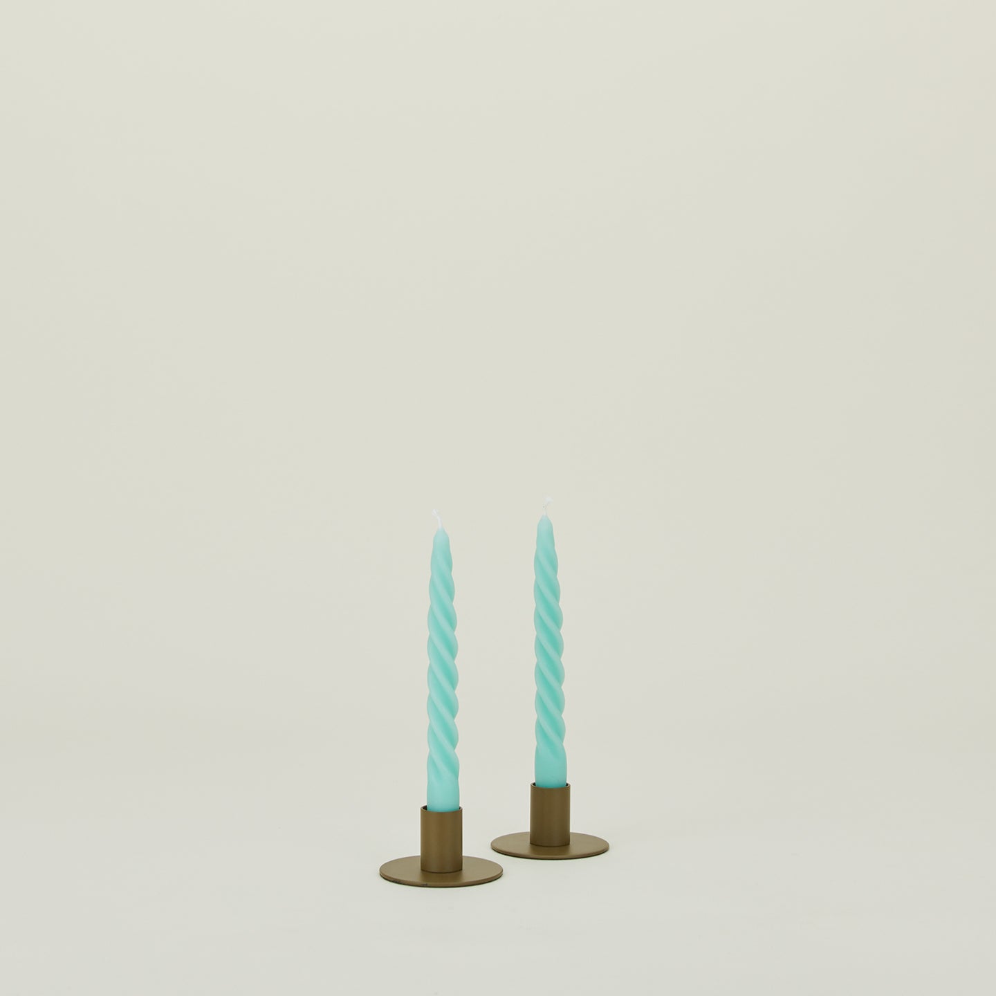 Twisted Taper Candle, Set of 2 - Sky