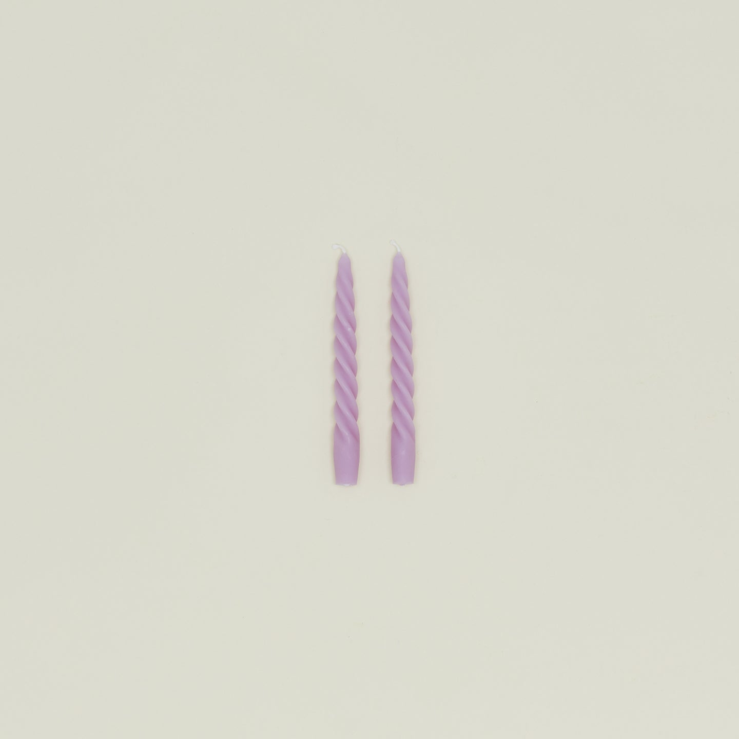 Twisted Taper Candle, Set of 2 - Lilac