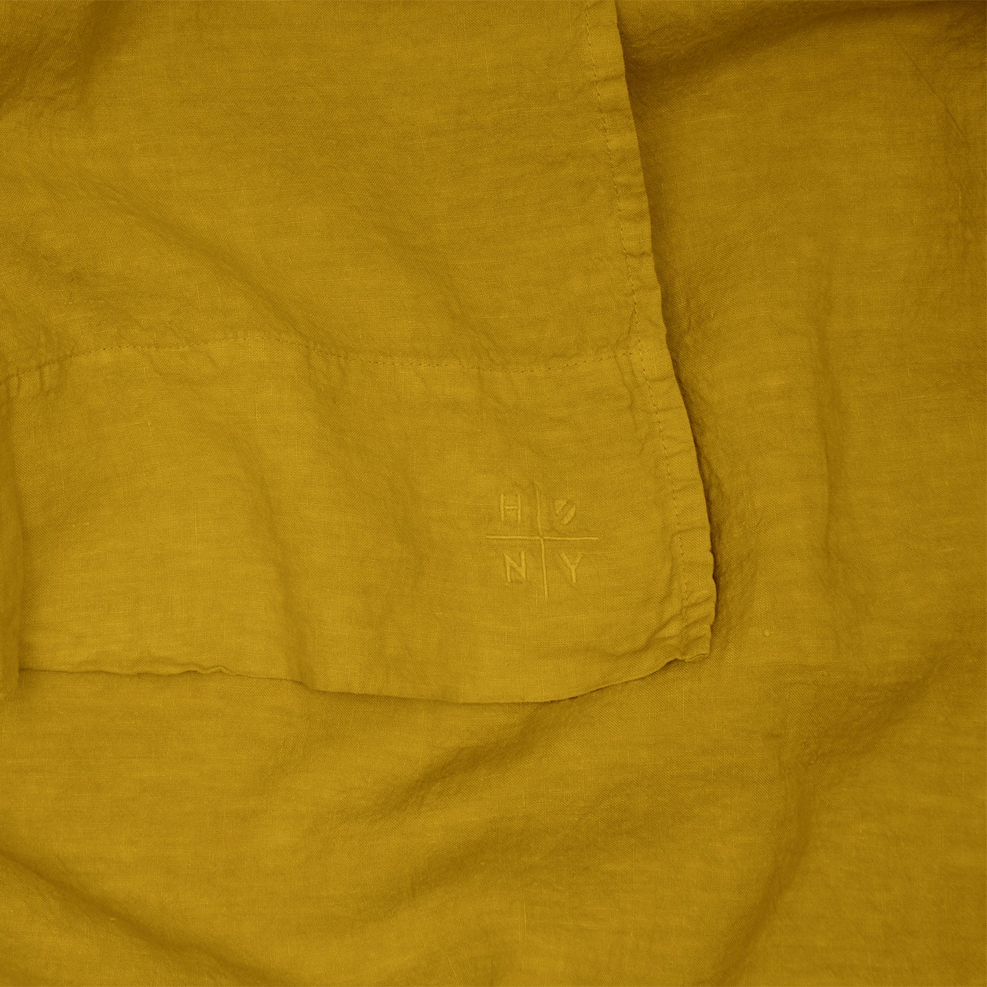 Simple Linen Flat Sheet - Mustard