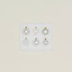 XS Glass Ornament Set - Silver