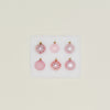 XS Glass Ornament Set - Pink