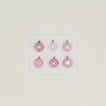 XS Glass Ornament Set - Pink