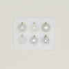 Small Glass Ornament Set - Silver