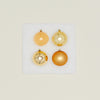 Medium Glass Ornament Set - Gold
