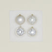 Large Glass Ornament Set - Silver