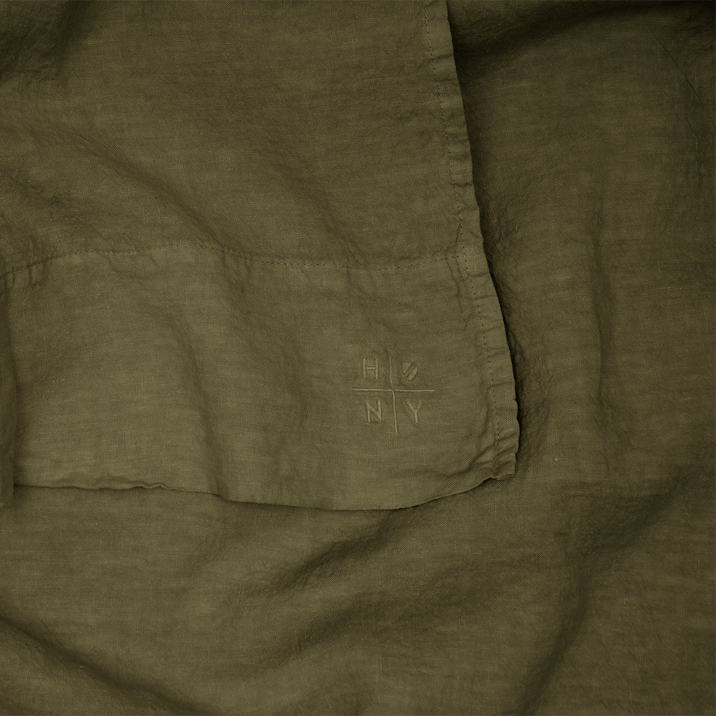 Simple Linen Flat Sheet - Olive