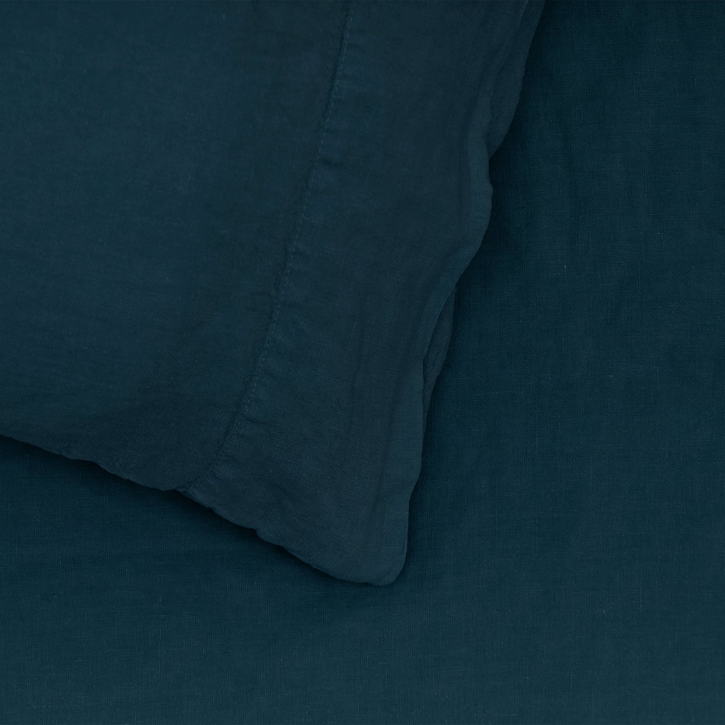 Simple Linen Pillowcases, Set of 2 - Peacock