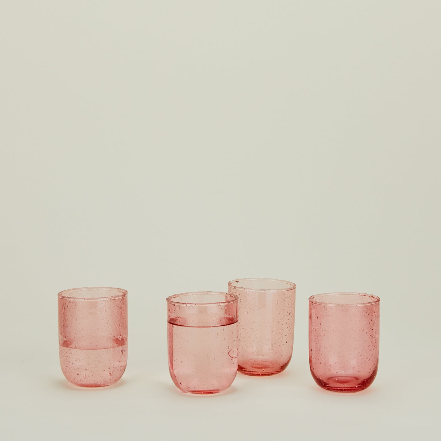 Small Seeded Glass, Set of 4 - Blush