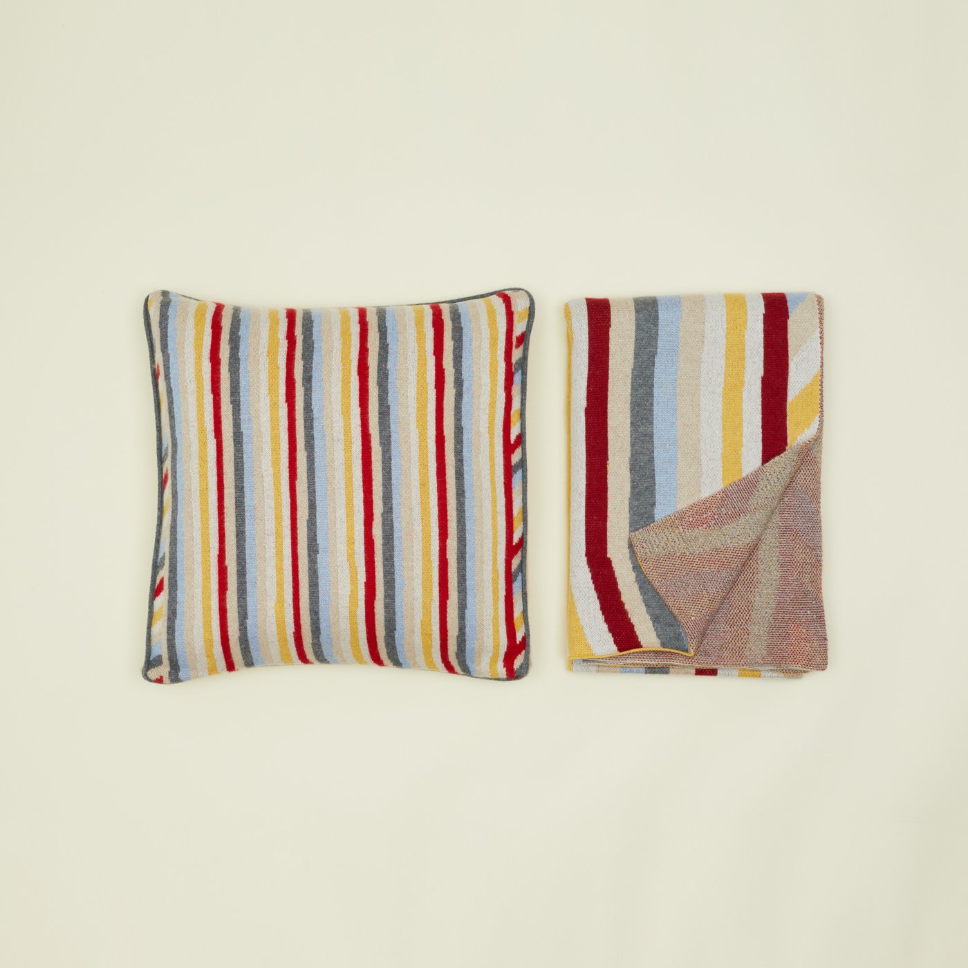 Cashmere Pillow - Shaker Stripes