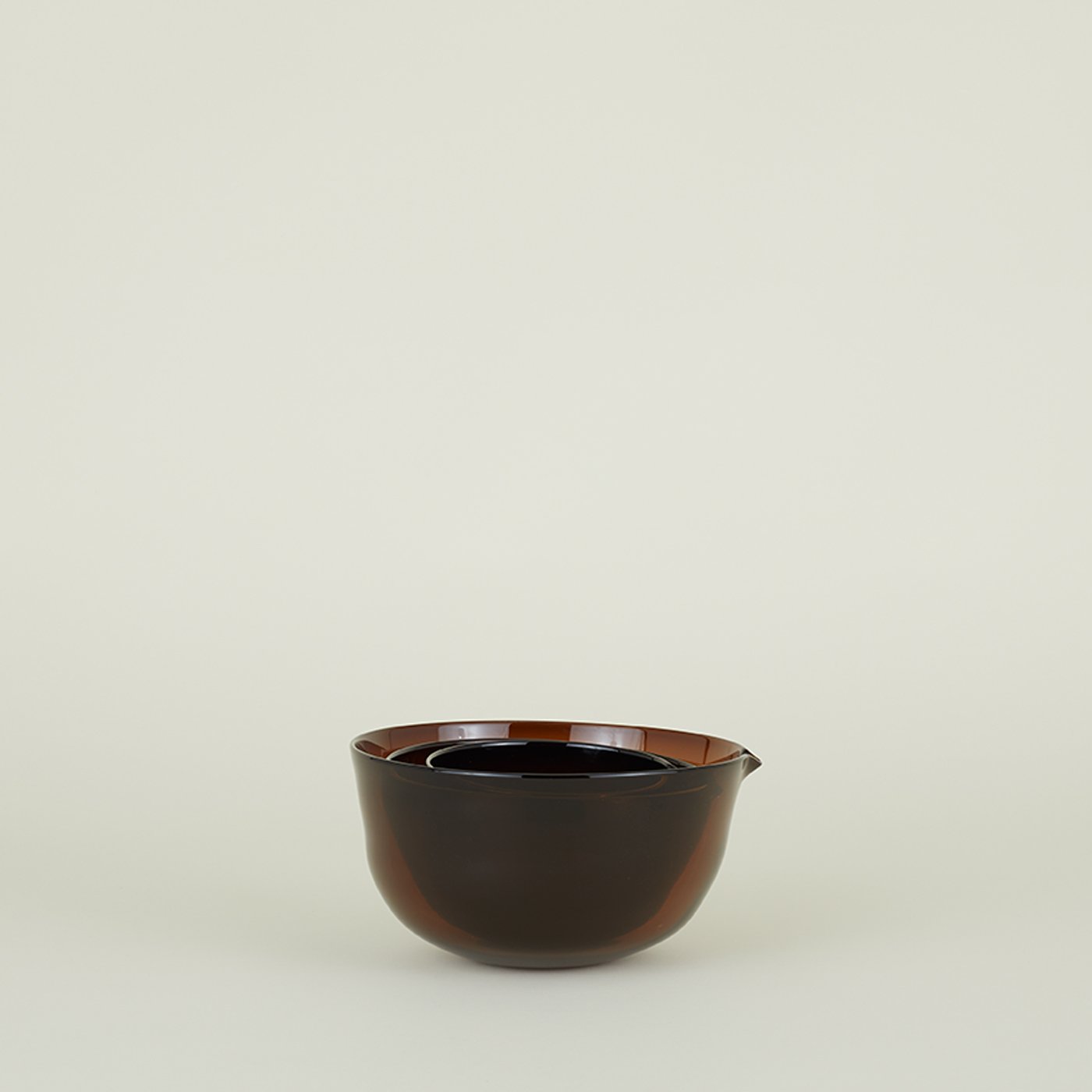 Blown Glass Mixing Bowls - Espresso